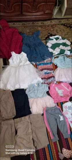 Over 50 pieces of baby girl size 2T-3T ,24 Months, 5-6 years old all Clean and ready to use all $20