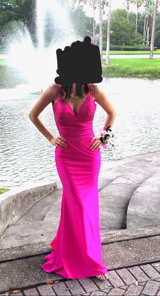 Gorgeous Fuschia Hot Pink Prom Dress Sz 0