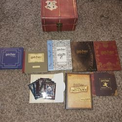 Harry potter 1-5 DVD collector item has case all dvds includes all $150 cash has bonus DVD and interactive DVD game and info cards no damages great co
