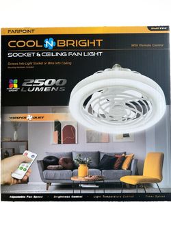 SOCKET AND CEILING FAN LIGHT 2500 Lumens