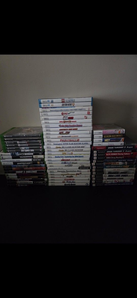 61 Video Games for $120 - PS2 DS Wii Wii U Xbox Xbox One Xbox360
