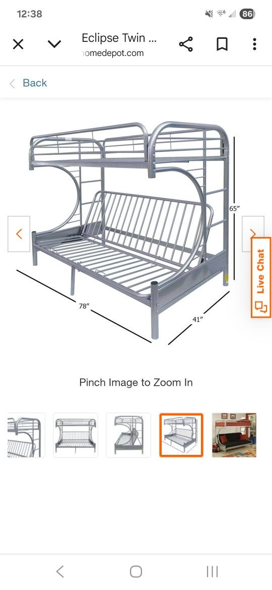 Bunk Bed With Futon (Make Offer)