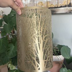 Gold Forest Metal Candle Holder 7x10in