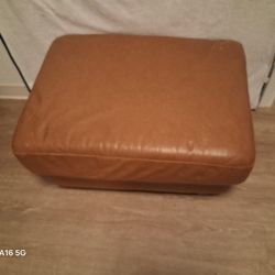 Leather Ottoman (Camel Brown)
