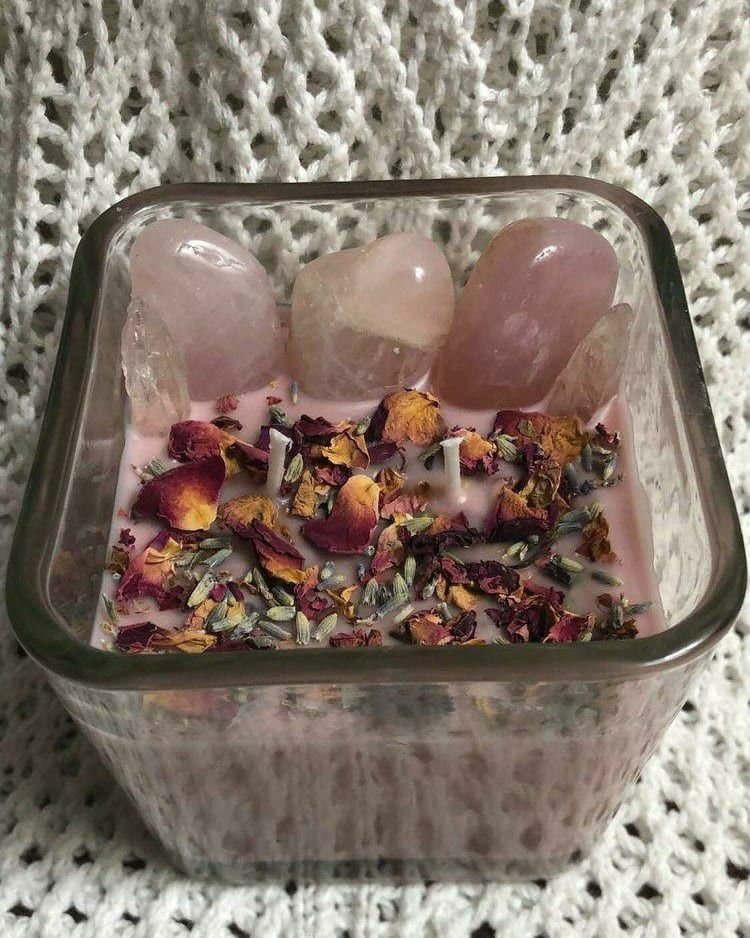 Herbal And Crystal Candles