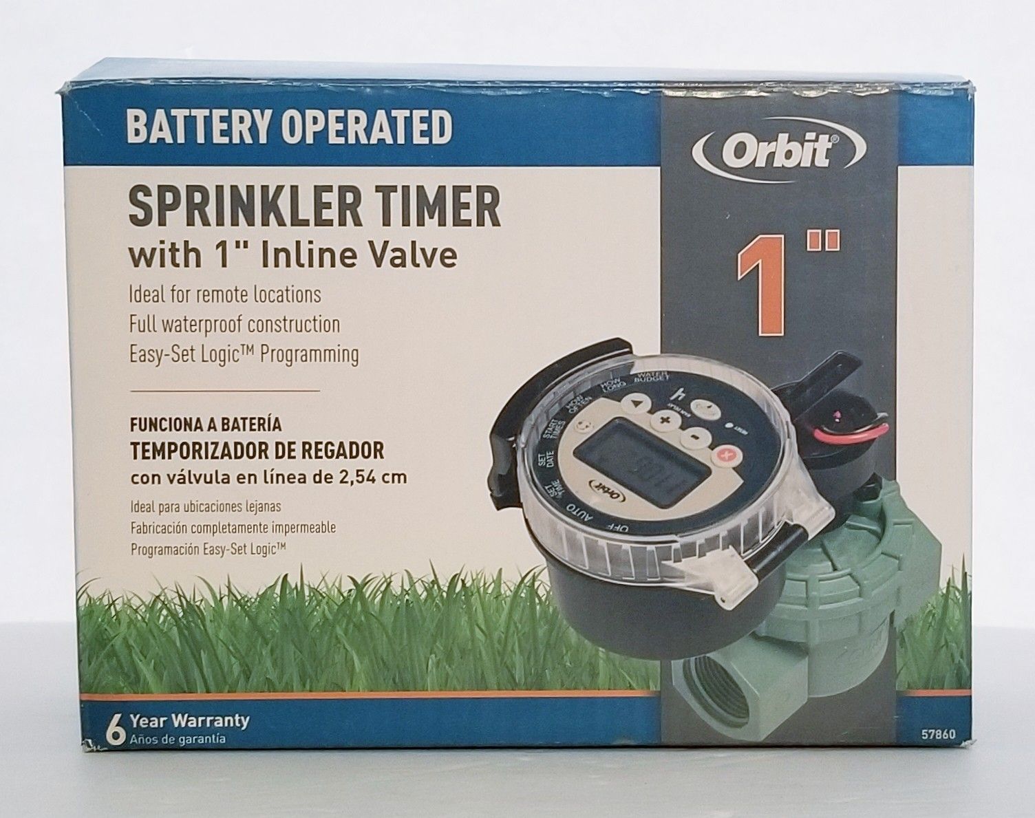 Orbit Sprinkler Timer 1" Inch Inline Valve Battery Operated