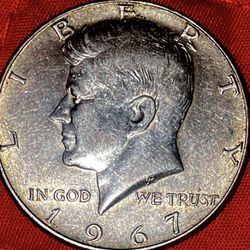 Half Dollar 1967 Kennedy Silver 