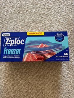 Ziploc freezer gallaon bages 66 bags