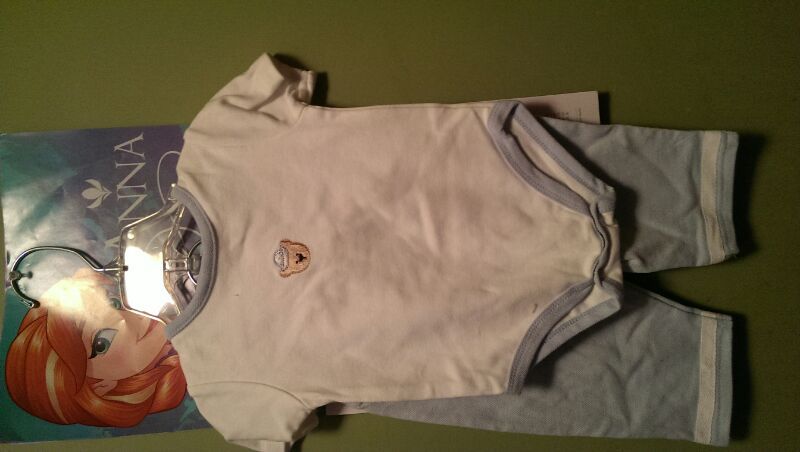 Onesie and pants.