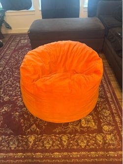 Orange Beanbag with Removable/Washable Cover