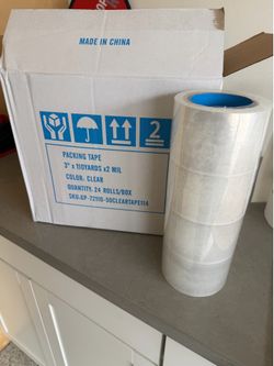 Packing tape box 3” x 110 yards box of 24 rolls