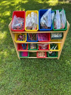 Kids Toy Storage Organizer with Bins and Crafts