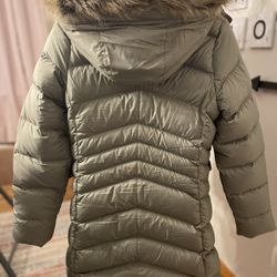 Marmot  Puffer Coat with Fur Trim Hood