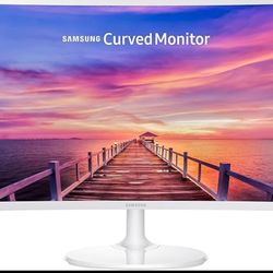 SAMSUNG 27" CF391 Curved FHD 1080P LED Monitor, White - 1800R Curvature, Full HD 1920 x 1080 Resolution, 16:9 Aspect Ratio, 4 ms Response Time, 3000:1