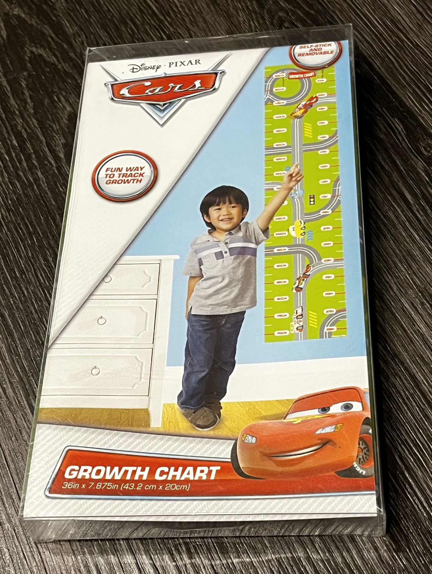 Disney Pixar Cars growth chart for kids height