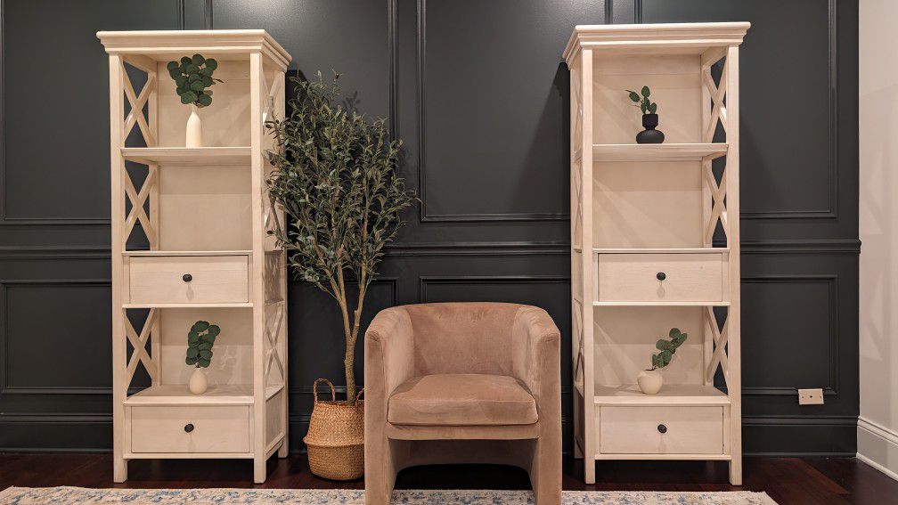 Real Wood Bookshelves Set Of 2 Like New $ 550