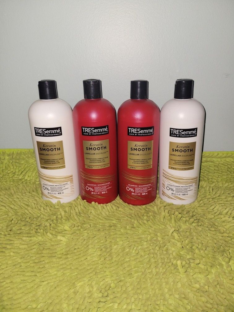 2 Shampoo And 2 Conditioner 28oz Tresemme Keratin Smooth 