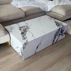 Wood Marble Coffee Table