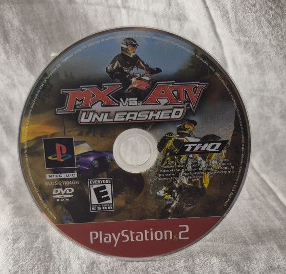MX vs ATV Unleashed Playstation 2 (THQ, 2005) Game Disc Only