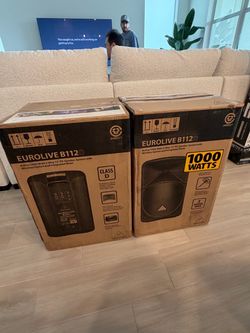 EuroLive B122 1000 Watt PA Speakers with Ultimate Speaker Stands