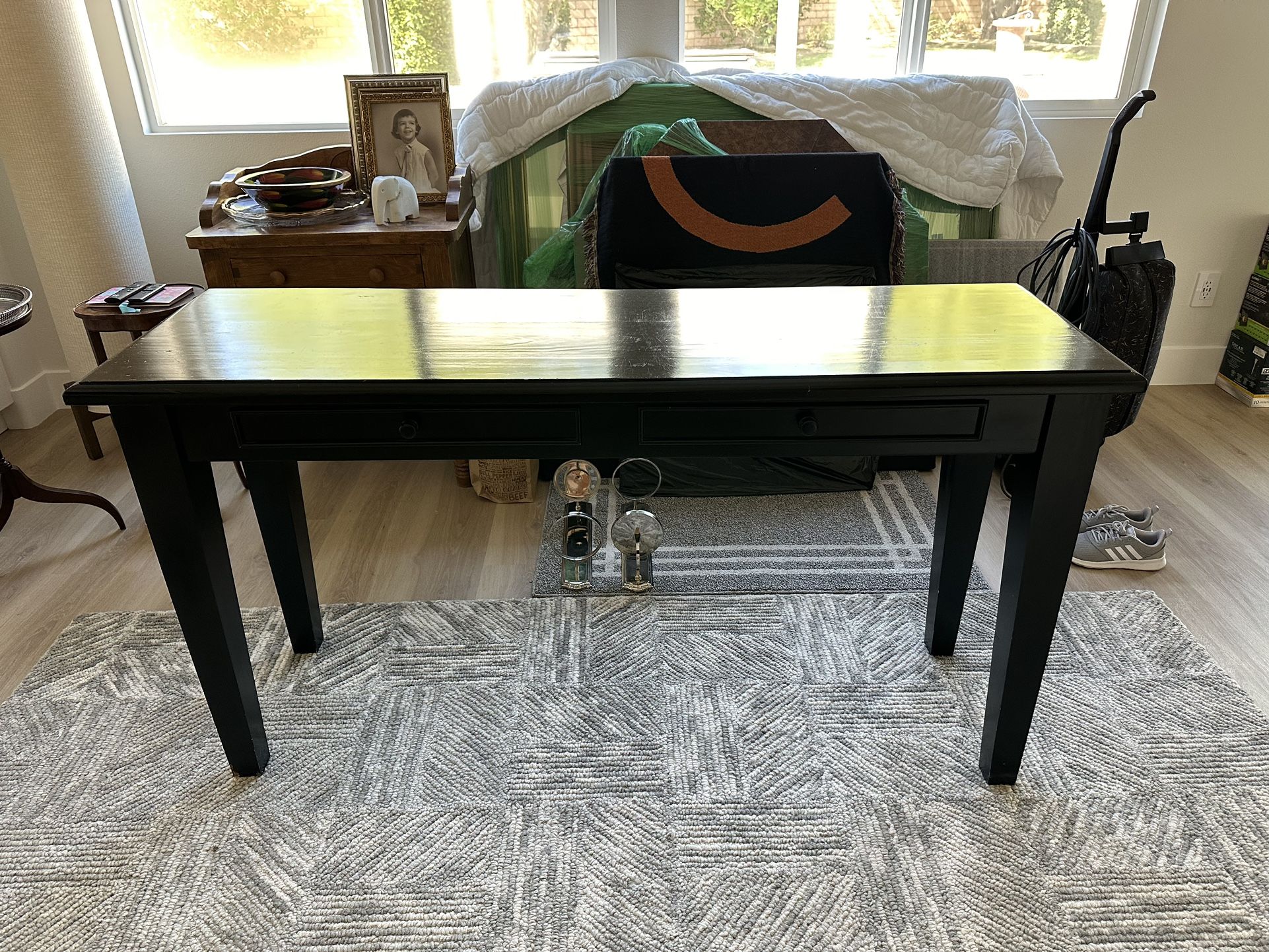 Black wood Console table
