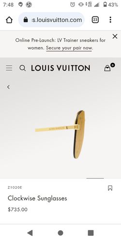 Louis Vuitton Clockwise Pilot Sunglasses Rimless Z1020E Gold