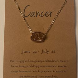 Fashion Gold Plate Cancer Necklace 