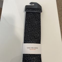 Van Heusen Men's Black/Blue Multi Shaded Traveler Tie One Size