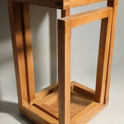 Wraparound Bridle Joint Side Table – Douglas Fir & Brazilian Mahogany