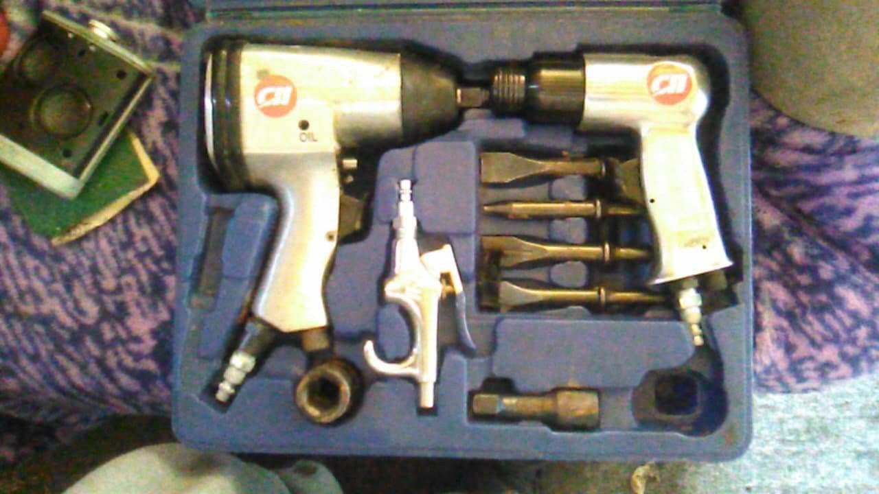 Air impact drill set