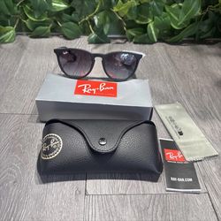 NEW RAY-BAN RB 4171 ERIKA 622/8G BLACK AUTHENTIC SUNGLASSES W/CASE 54-18