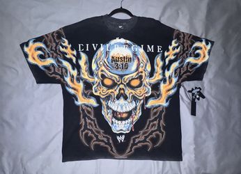 Civil Regime WWE Stone Cold Steve Austin 3:16 Flaming Skull T Shirt Mens XL NWT