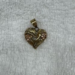 10kt Gold Heart Pendant 
