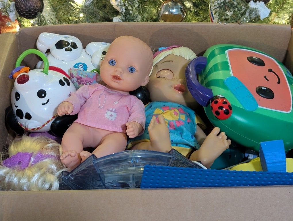 Box of miscellaneous toys