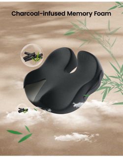 ProtoArc Seat Cushion, Office Chair Cushion for Sciatica, Coccyx Cushion, Ergonomic Memory Foam Seat Cushion for Car, Home, Pressure Relief Pad for Hi