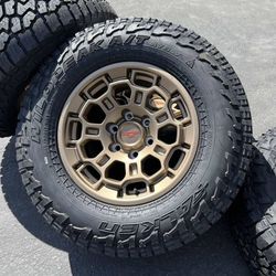 NEW 17" TRD Pro Style wheels 6×5.5 Tacoma 4Runner Rims Falken AT Tires