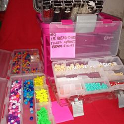 Jewelry Making Beads And Carrying Boxes 