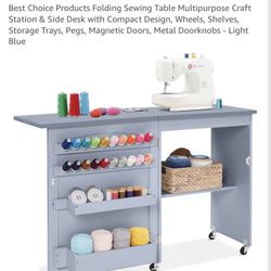 Folding Sewing/ Craft Table With Storage