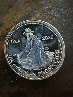 2026 Revived Engelhard Prospector Silver Round (specifically a 1/2 oz or 1 oz .999 fine silver bullion round