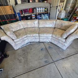 Sectional Couch Very Nice Plastic Covers Look Brand New