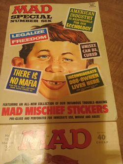 Collectible Mad Magazines ,special edition one sells for 49.99,the other sells for 12.00,both  for $35.00