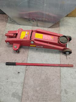 MVP SuperLift Hydraulic Service Jack 5000 lbs (2.5 ton) capacity and a lifting range of 5 inches to 16.5 inches.