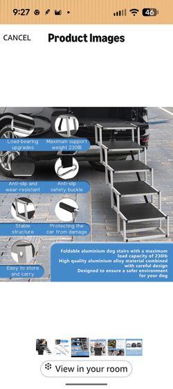 Dog Step Ladder,/Ramp, Foldable; Never used