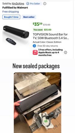 Sound Bar for TV, 50W Bluetooth 5.4 Soundbar with Subwoofer, 3D Surround Sound System with Optical/AUX/RCA/USB Sound Bar,17 inch Sound Bar for Smart T