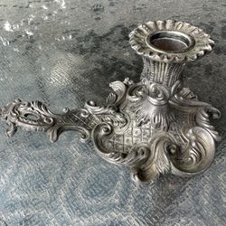 Vintage Peltro Pewter Candle Visit Holders. Made in Italy. 