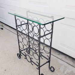 Wine Rack With Glass Top