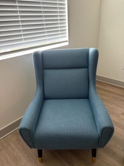 Blue Wingback Accent Chair - Living Spaces