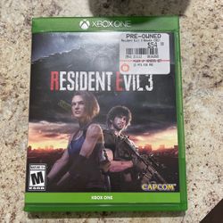 Resident Evil3 Xbox One Game For Sale For $30