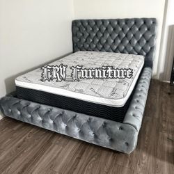 New Queen Bed Frame With MATRESS 