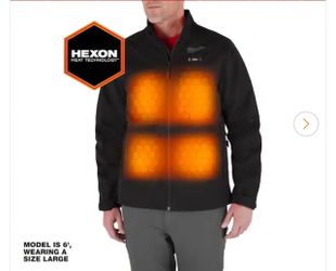 Milwaukee Men's Large M12 12-Volt Lithium-Ion Cordless Tough Shell Black Heated Jacket with (1) 3.0 Ah Battery and Charger